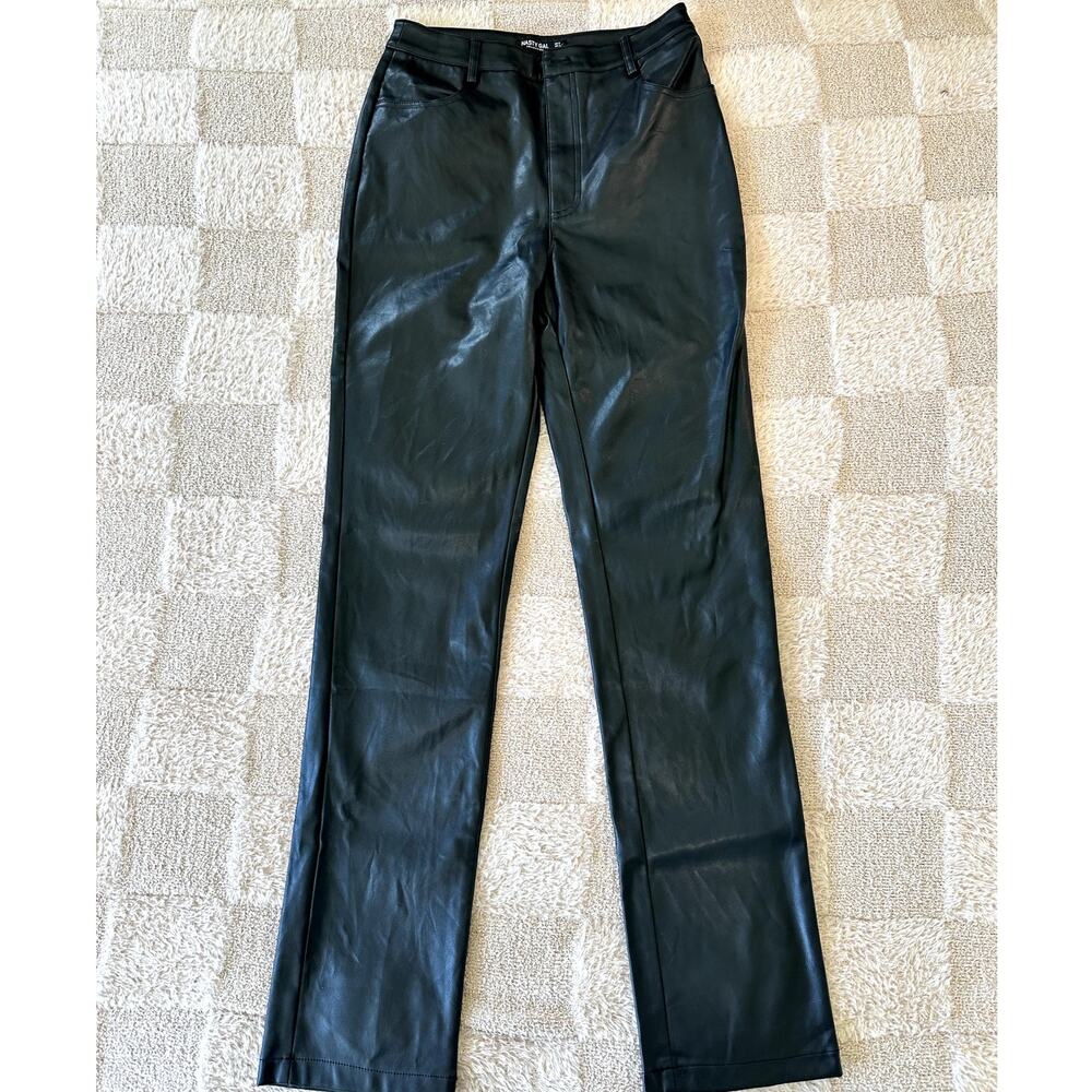 NASTY GALFAUX LEATHER PANTS SIZE 4